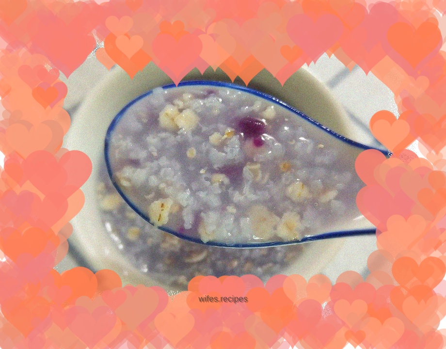 Purple sweet potato oatmeal