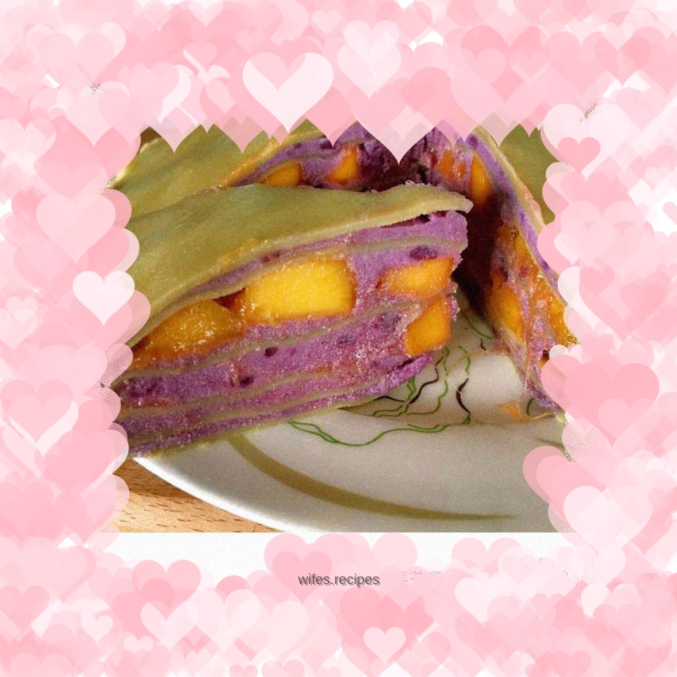 Purple Sweet Potato and Mango Thousand Layers