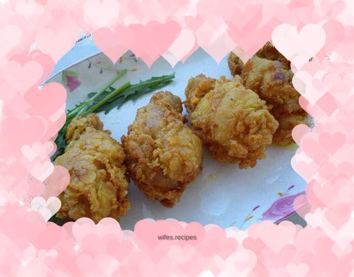 Delicious fried chicken legs