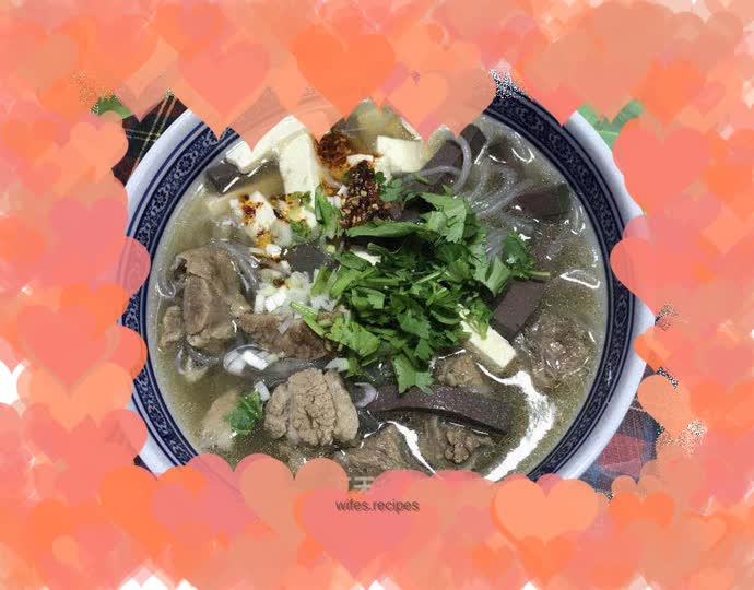 Lamb soup in pink soup (mutton soup version)