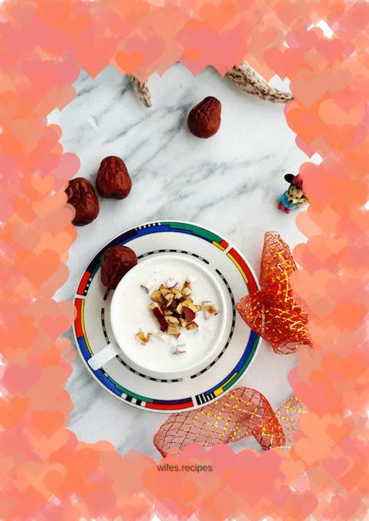 Oatmeal and red date yogurt