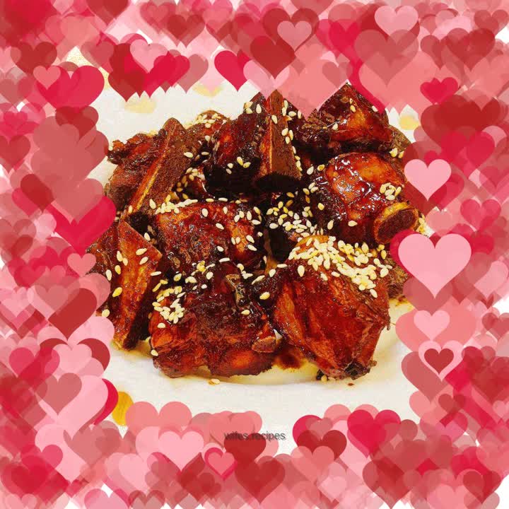 Sweet and sour short ribs (cold dish)