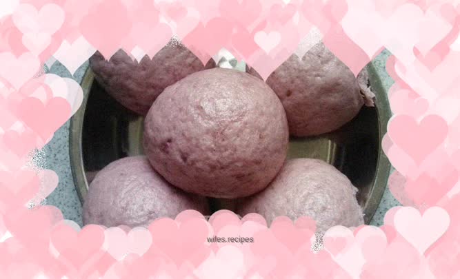 Milk and Purple Sweet Potato Steamed Buns