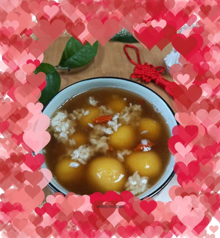 Brown sugar and wine-stuffed sweet potato balls