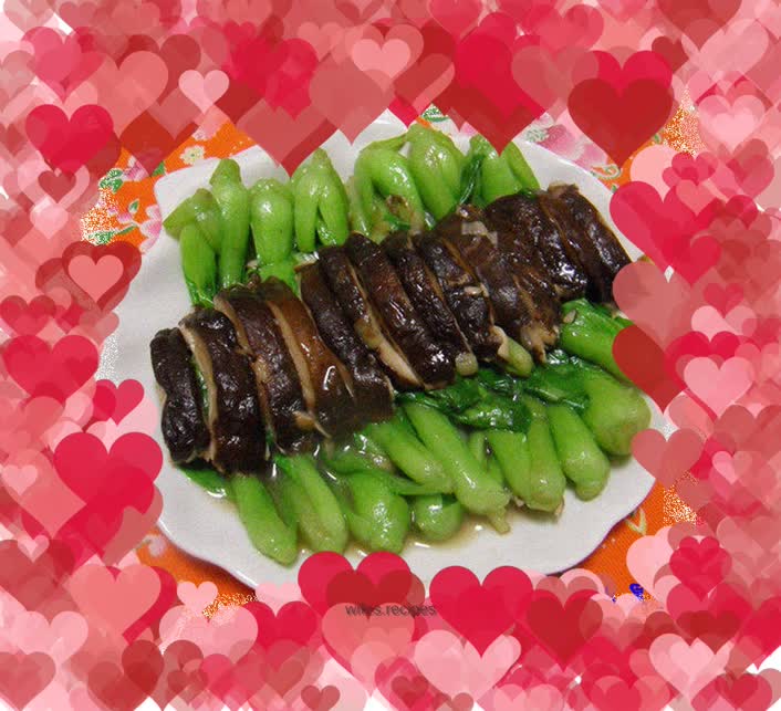 Braised Choy Sum with Mushrooms