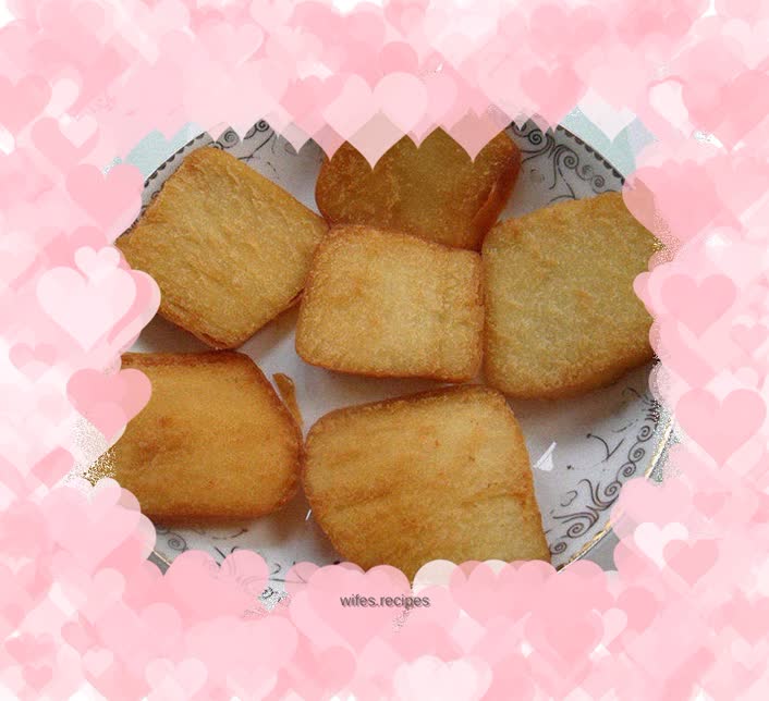 Fried bun slices