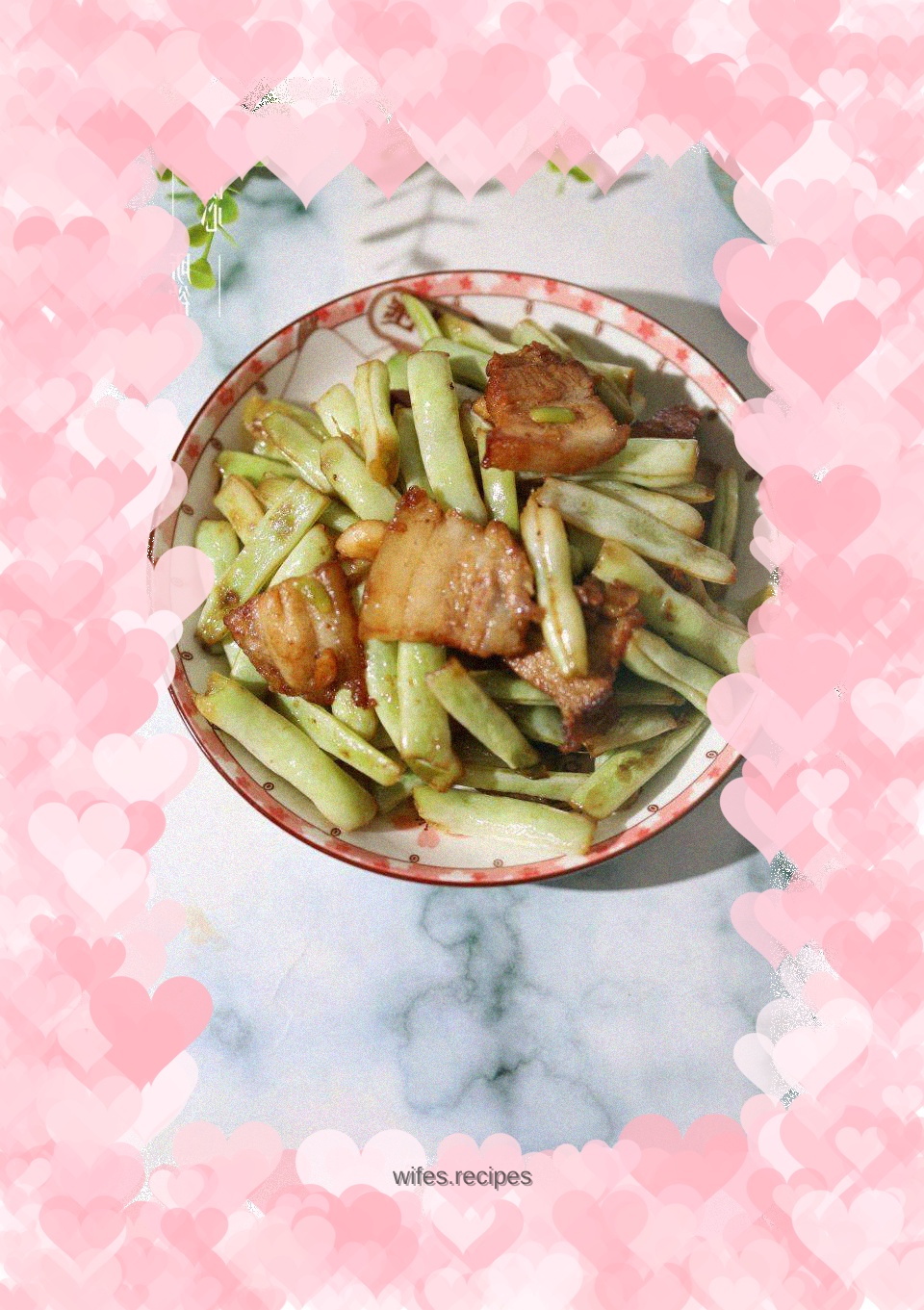 Stir-fried Pork Belly and White Beans