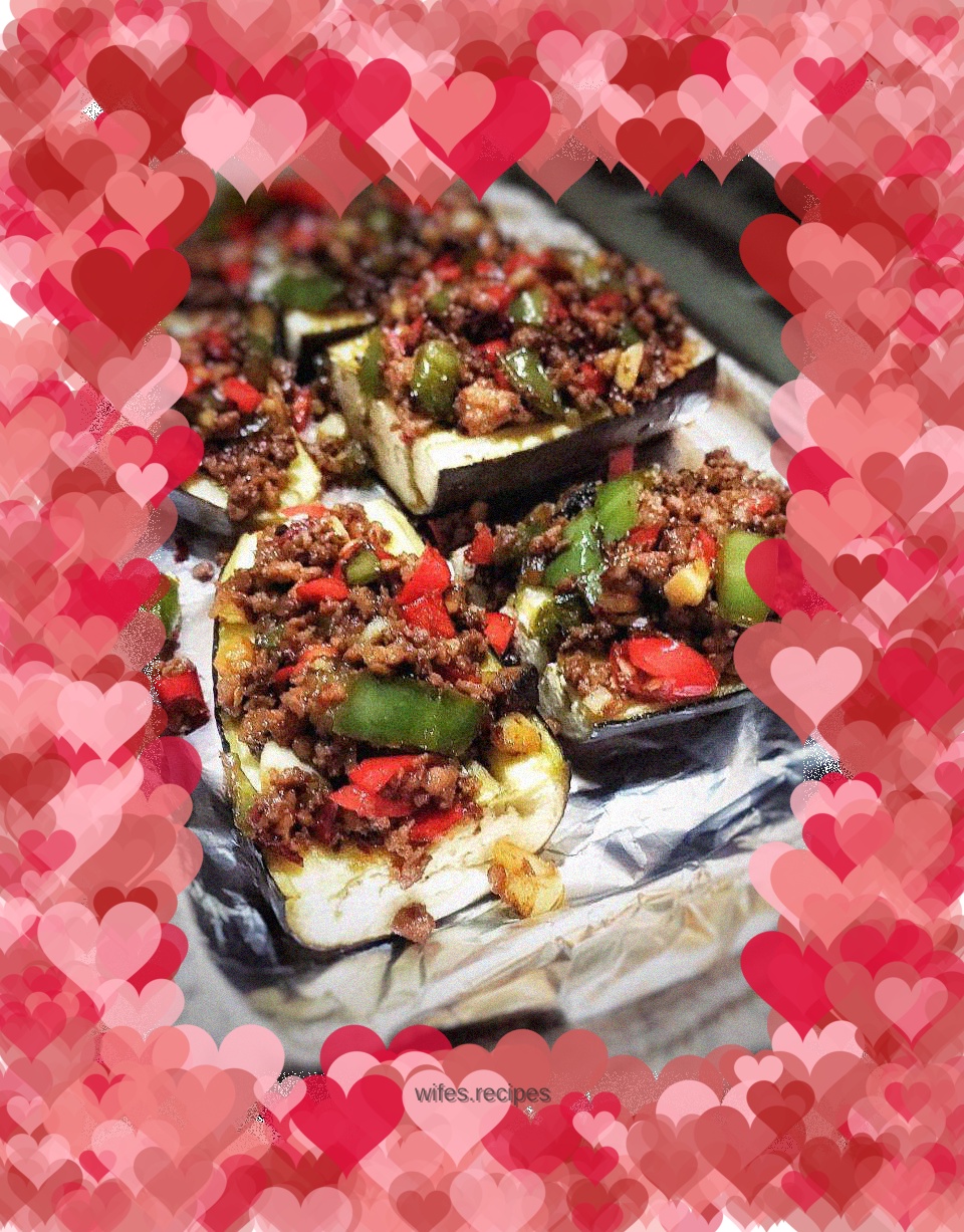 Grilled Eggplant with Garlic Minced Pork