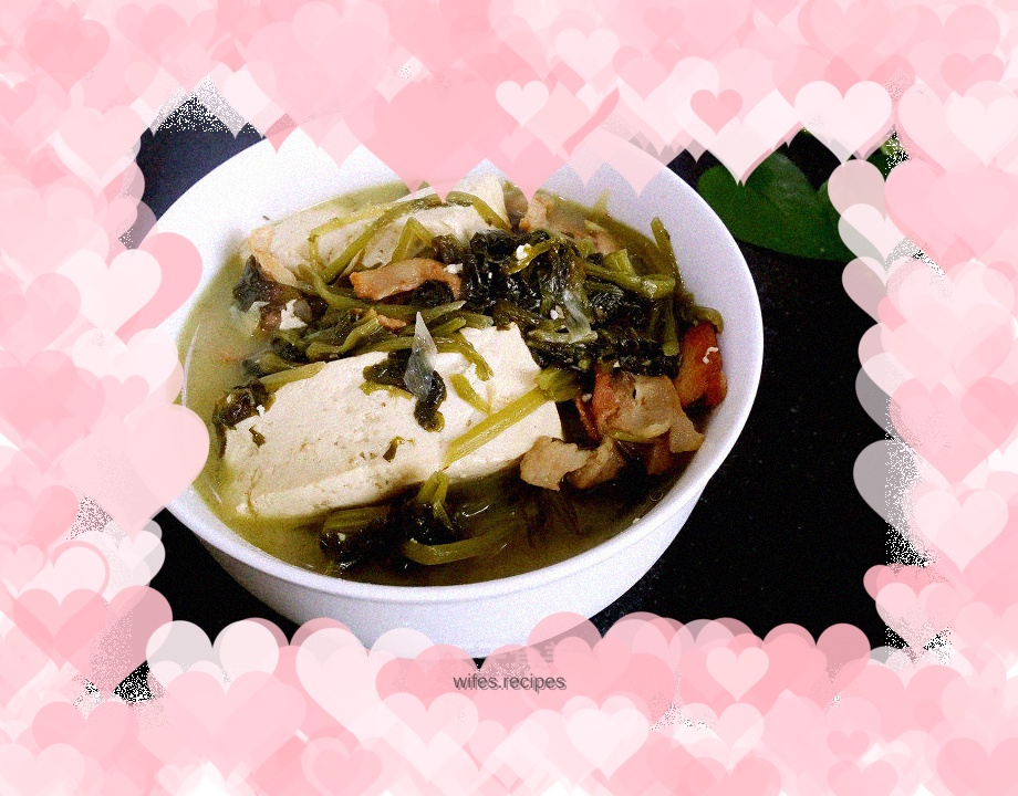 【Northeast】Potherb mustard stewed with tofu