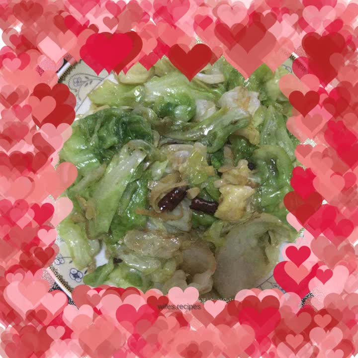 Hand-shredded cabbage