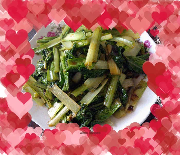 Vegetarian stir-fried baby cabbage