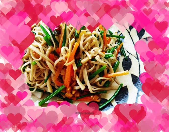 King Oyster Mushroom and Spicy Noodles