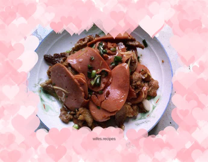 Stir-fried pork with ham