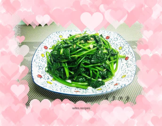 Garlic sweet potato sprouts