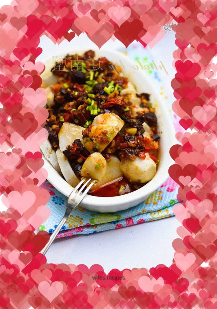 Steamed taro with soy sauce