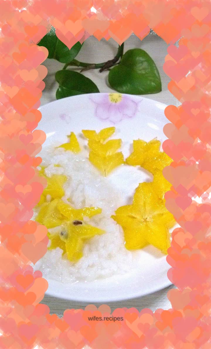 A bowl of healthy porridge every day - fresh star fruit and sweet eight-treasure rice