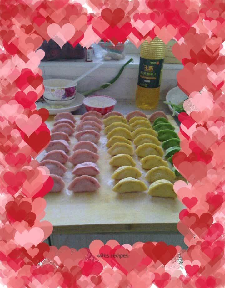 Colorful colorful dumplings