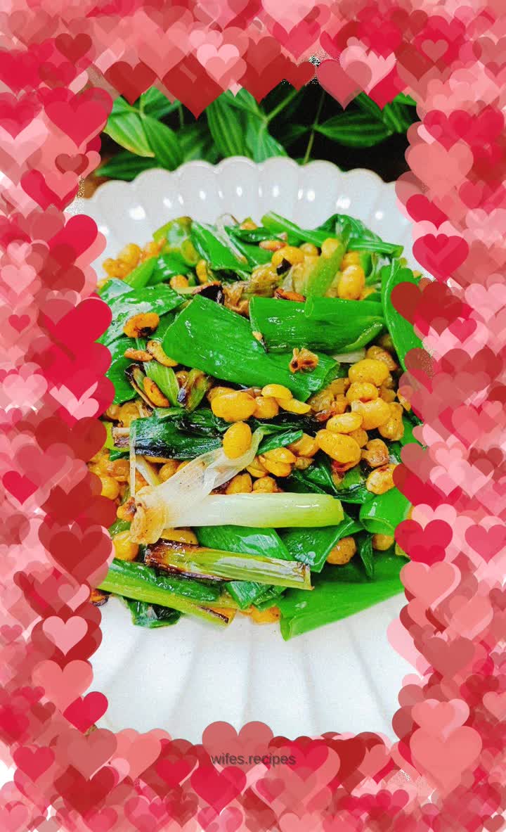 Stir-fried soybeans with green onions