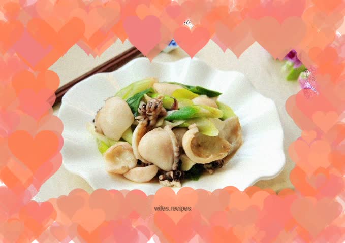 Stir-fried mackerel with green onions