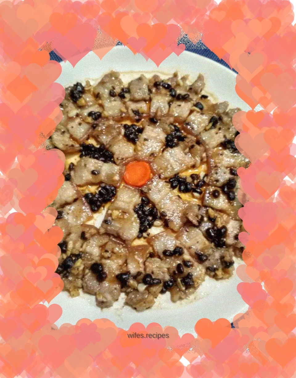 Steamed Pork Belly with Garlic and Black Beans
