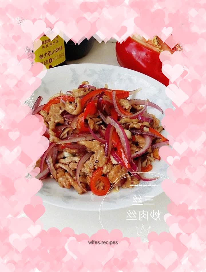 Fried pork with three shreds