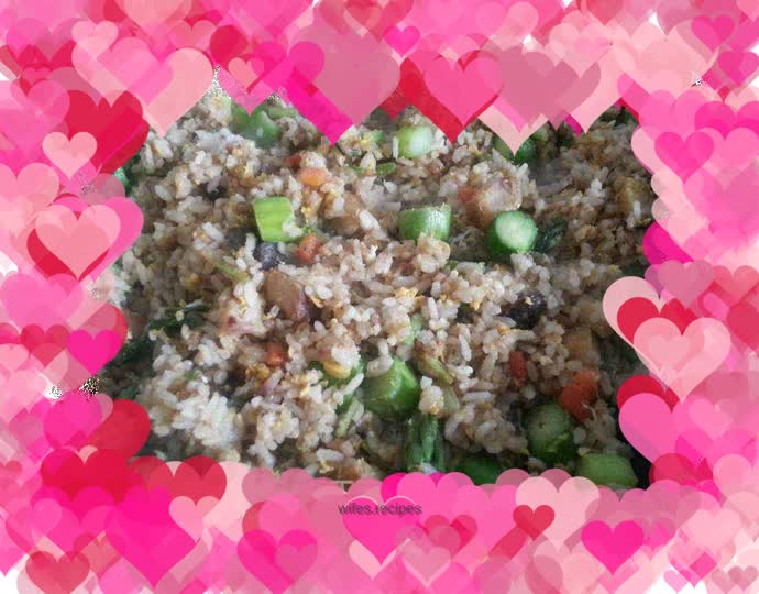Asparagus and Salted Fish Fried Rice