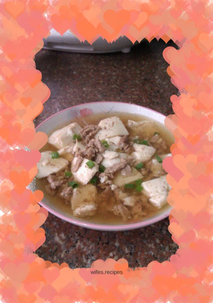 Lean meat tofu soup