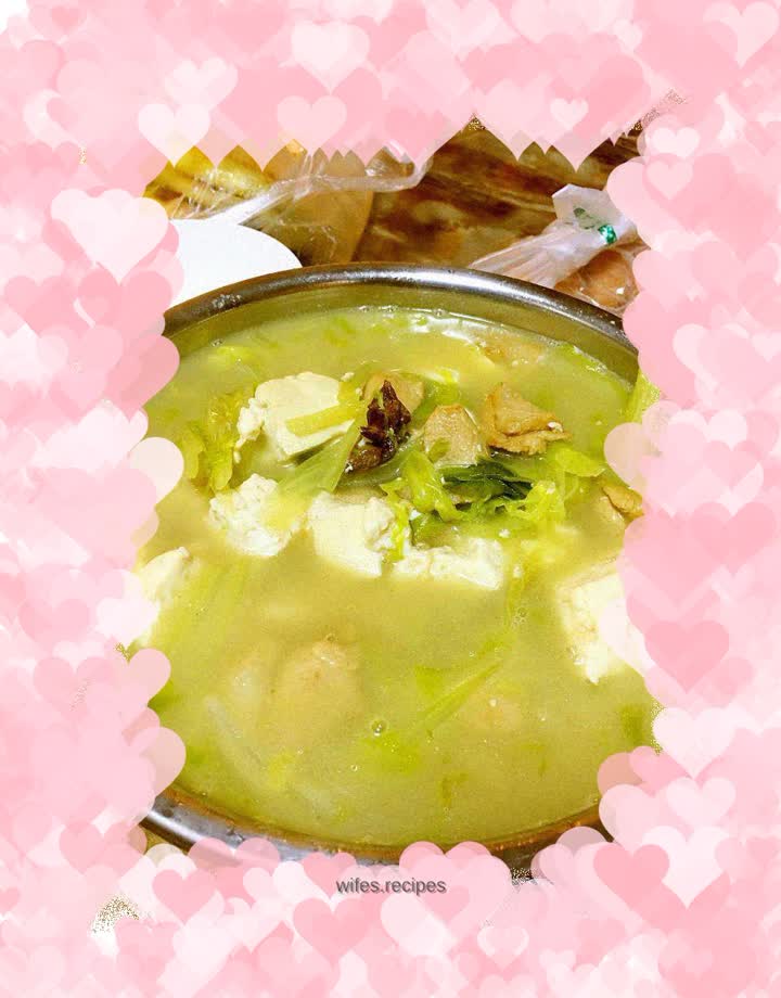 Pork belly and cabbage stewed with tofu