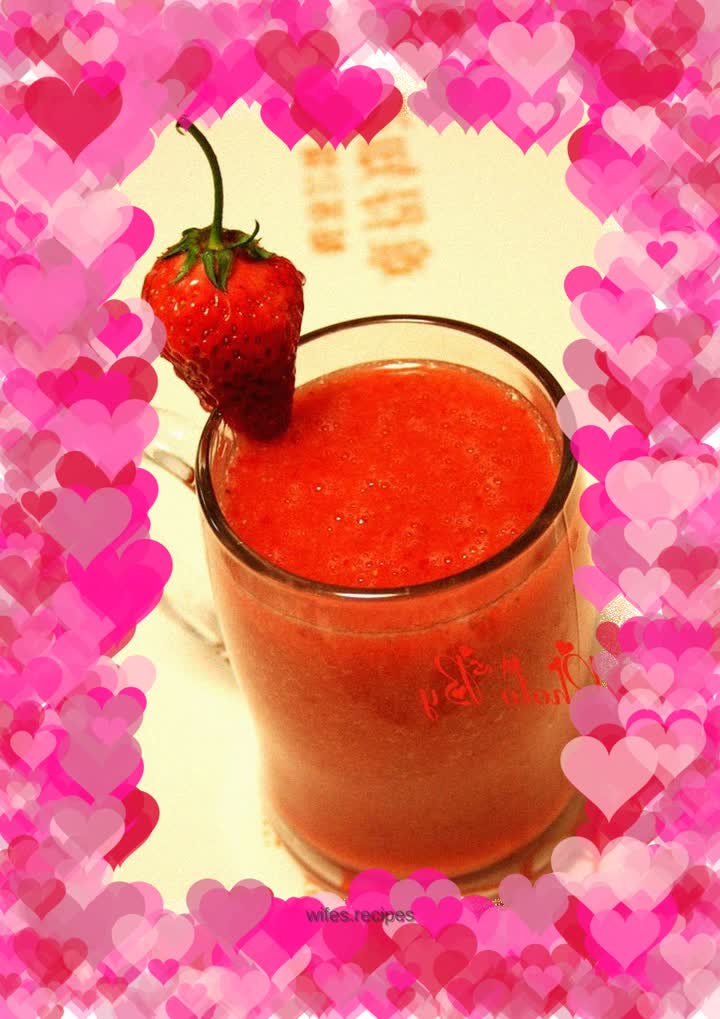 Freshly squeezed strawberry juice