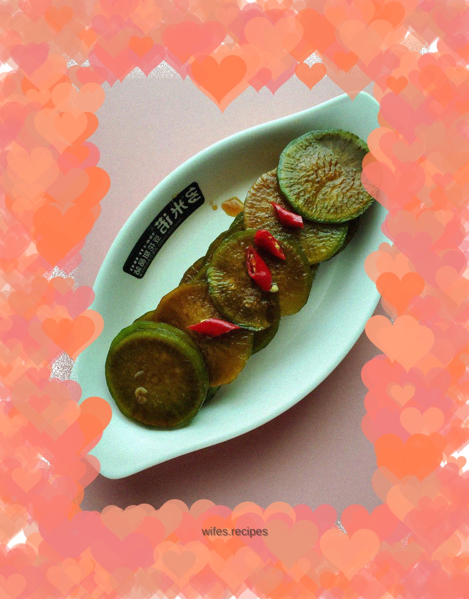 Pickled green radish