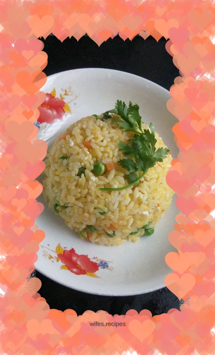 Gold and silver fried rice