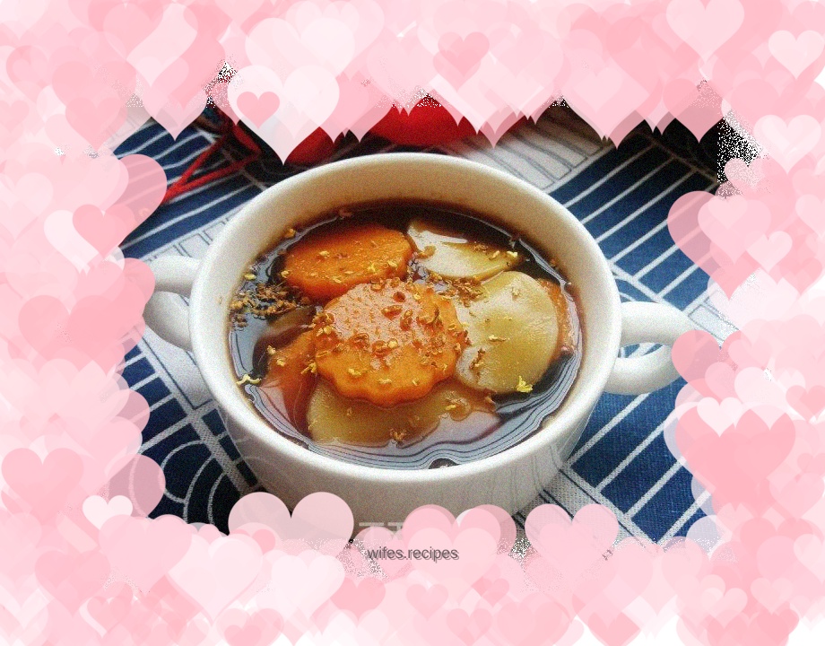 Osmanthus sweet potato boiled rice cake