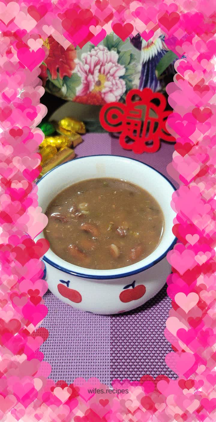 Red kidney bean and mung bean sweet soup
