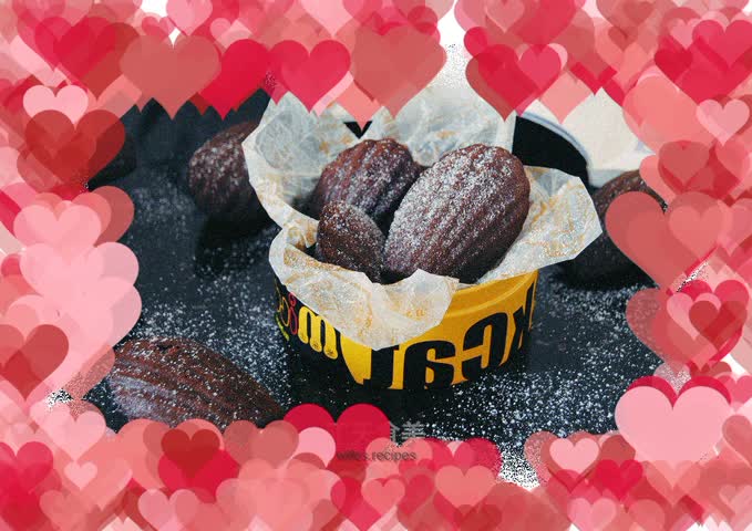 Candy Apple Cocoa Madeleines