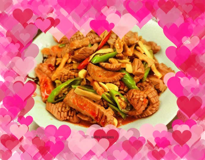 Hot and sour pickled pepper flavor hot kidneys