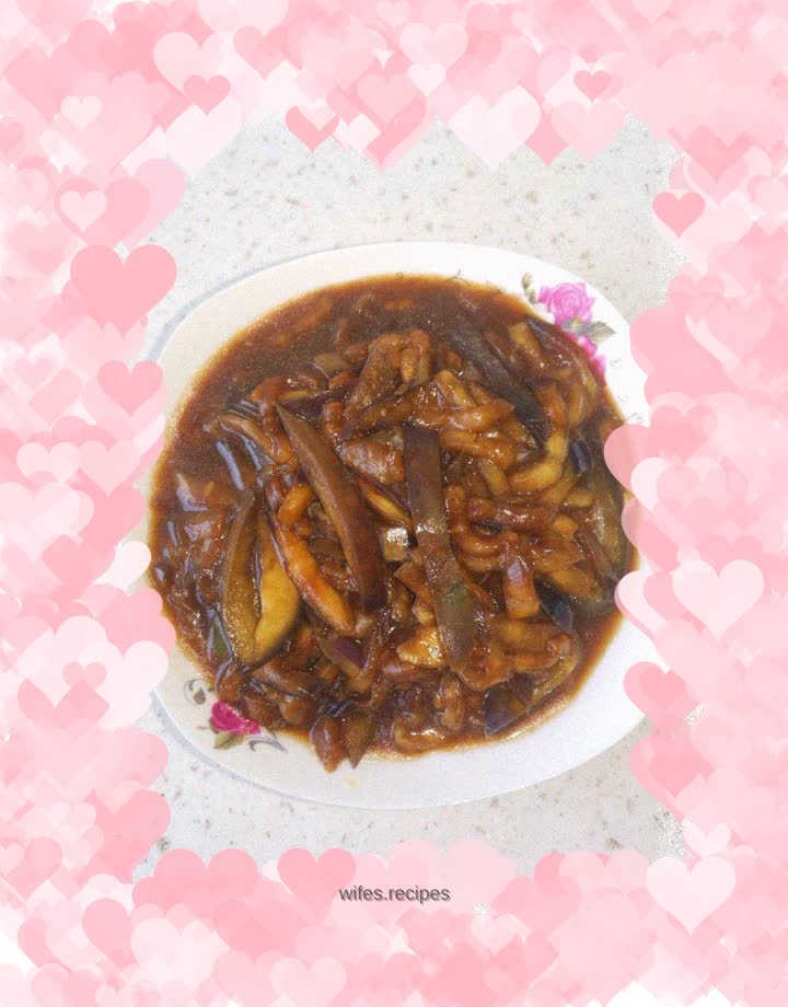 Stir-fried shredded eggplant with pepper