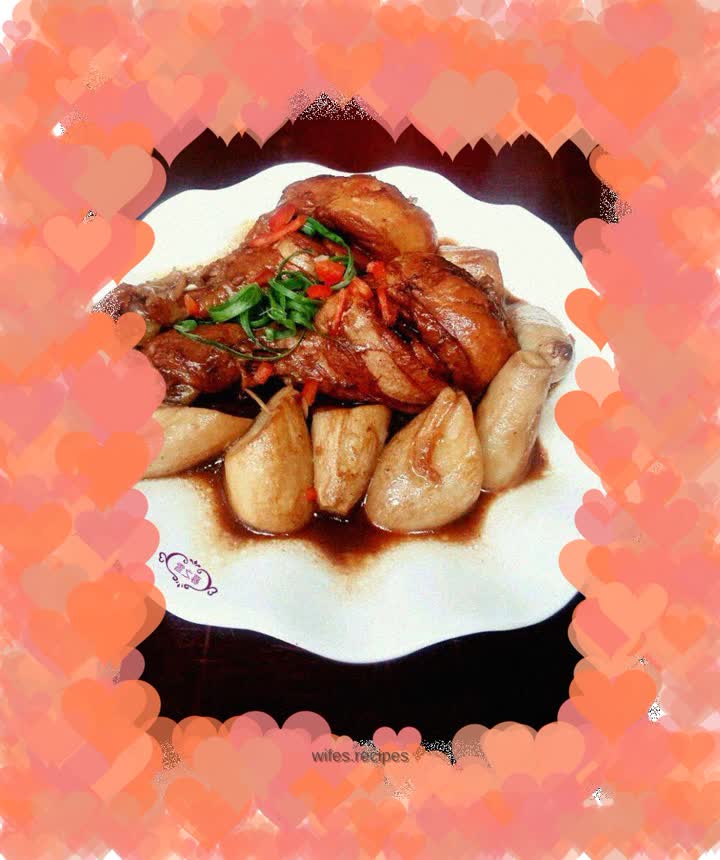 Grilled Chicken Legs with King Oyster Mushroom