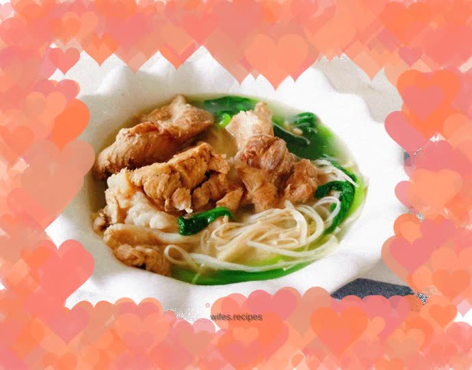 Pork fan bone and cabbage soup