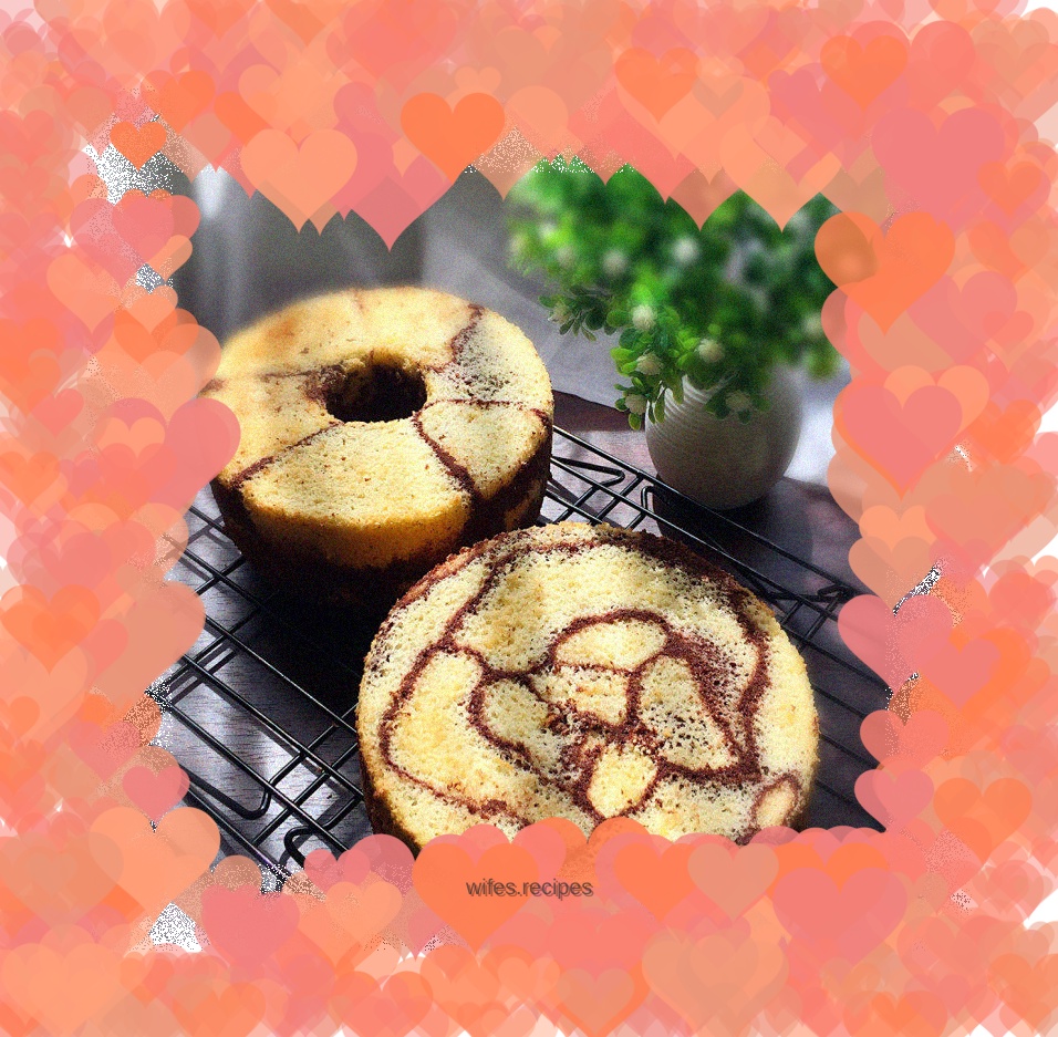 Two-color chiffon cake