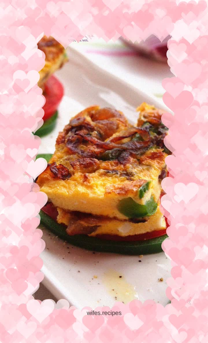 Onion and bell pepper omelette