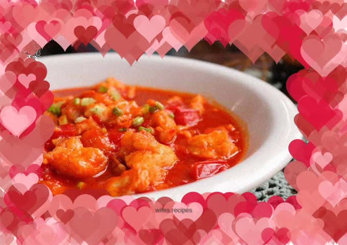 Dragon fish with tomato sauce