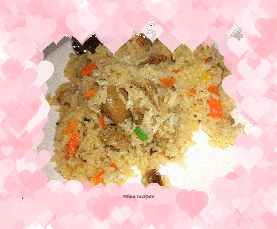 Lamb chops with rice