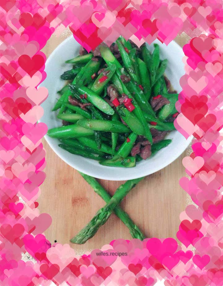 Stir-fried beef with asparagus