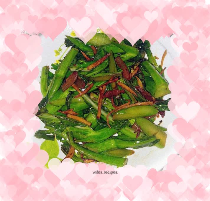 Stir-fried kale with shredded ginger