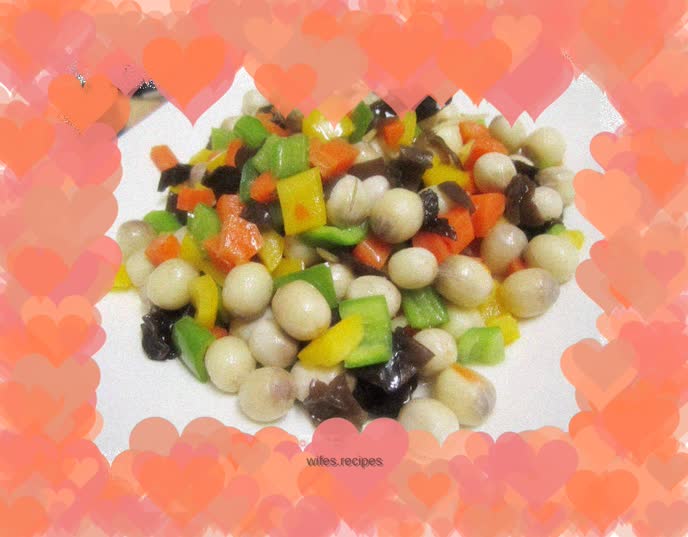 Colorful lotus seeds