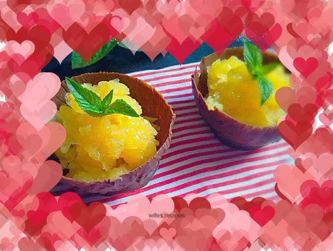 Fried Mango Ice Chocolate Cup