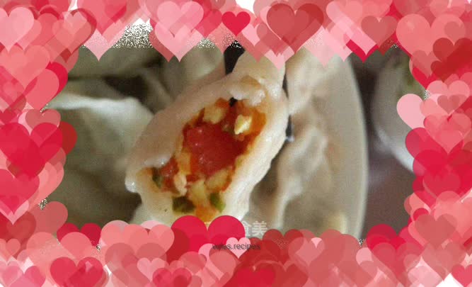 Tomato and egg dumplings