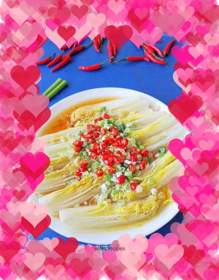 Steamed Baby Cabbage with Gold and Silver Garlic