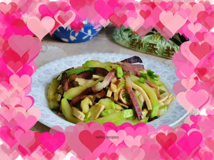 Stir-fried Zucchini with Smoked Meat Tea