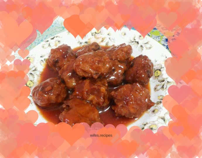 Sweet and sour lotus root balls
